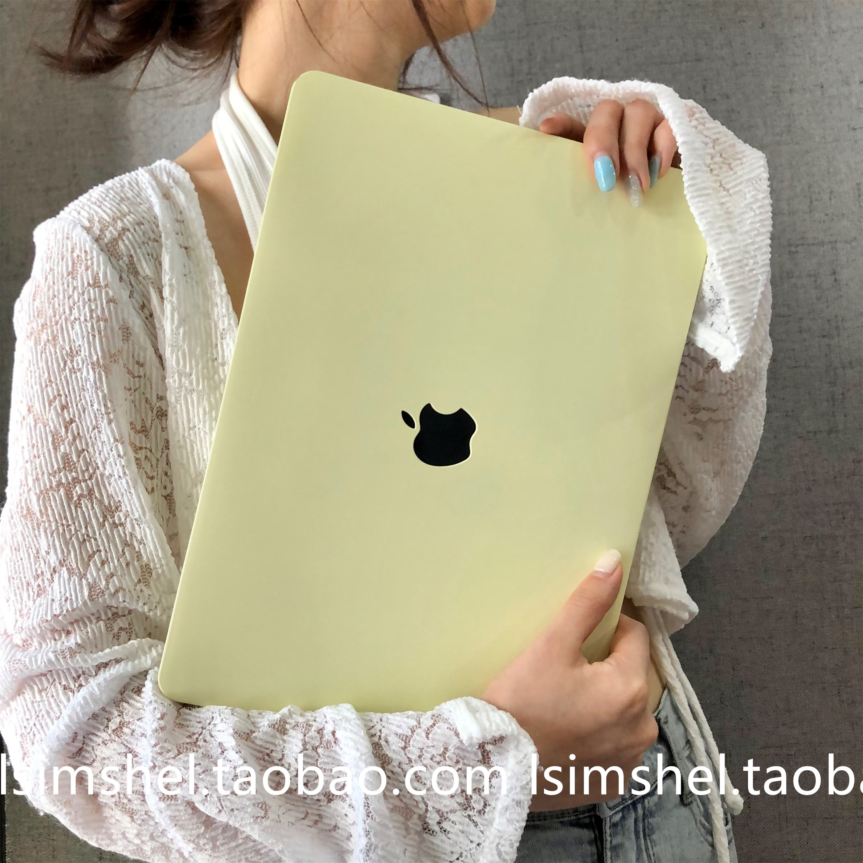 SHELL -- cream yellow personality MacBook protection shell Pro14 new M1 Apple laptop air13