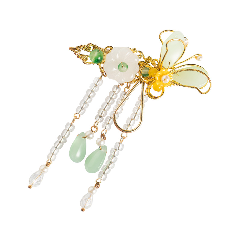 Chu Li Hanfu daughter children's accessories Tea Tea Chinese wind head decoration Red bean embroidered hair band Flower Phoenix sequence hair crown