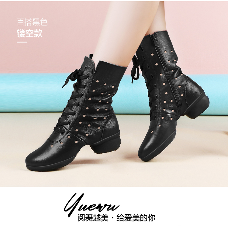 Đọc nhảy 2019 xuân hè mới giày khiêu vũ thủy thủ giày khiêu vũ nữ da mềm mại mùa đáy giày nhảy vuông - Khiêu vũ / Thể dục nhịp điệu / Thể dục dụng cụ giày nhảy cha cha cha