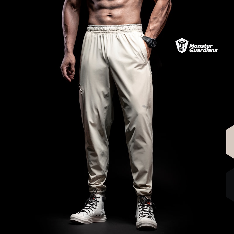 Monster Guardians High-Elastic Moisture-Wicking Breathable Lightweight Jogger Pants Training Fitness Sports Pants Summer