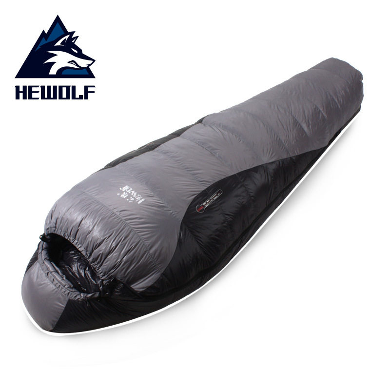 Male Wolf Autumn Winter Cold Indoor Lunch Break Down Sleeping Bag Mummy Outdoor Camping Super Light Thickened Warm Sleeping Bag