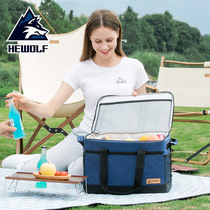Wolf outdoor picnic large capacity thick folding bag household food refrigerated tote bag cold box insulation bag
