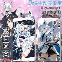 The virtual anchor White on the snow around the batteries 10000 mA to map custom-built and mobile power source mobile phone Universal