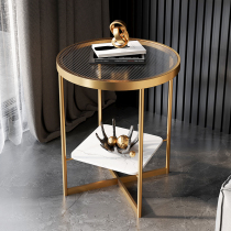 Modern Living Room Light Lavish Sofa Side A Few Balcony Glass Home Corner A Few Creative Design Sense Round Iron Art Small Tea Table