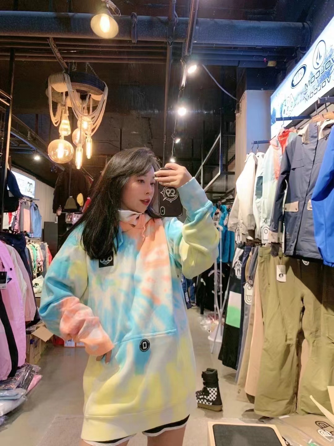  2122 new 686 male and female co-veneers ski hooded sweatshirt anti-chilling and warm-dyed