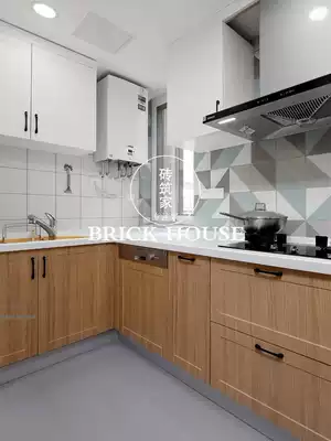 Nordic fresh green geometric small tile 200x200 bathroom wall kitchen powder room floor 300 non-slip tile