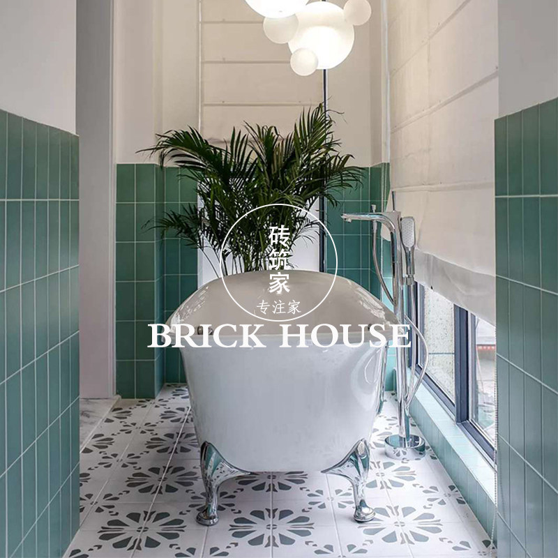 Nordic small tile vintage 200x200 restaurant kitchen bathroom balcony bathroom entrance homestay floor tiles