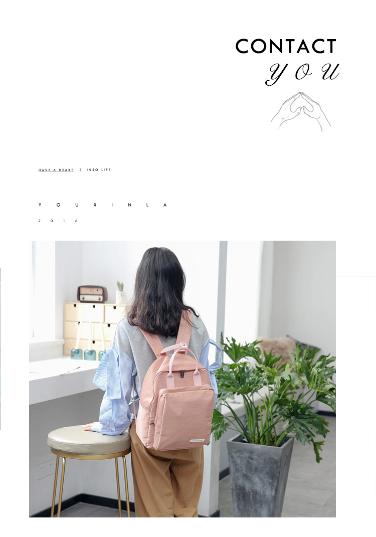 New chic phong cách Hồng Kông ba lô chống nước nhẹ túi nữ phiên bản Hàn Quốc của ba lô đại học đơn giản balo đẹp nữ