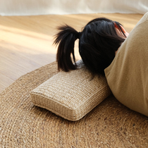 Handmade grass and rattan sweat steaming room pillow Natural Pu grass and rattan adult cervical spine pillow Health care pillow Sleeping pillow