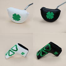 Four-leaf clover small semicircle straight wooden putter cover golf club cover club head cover ball head protective cover