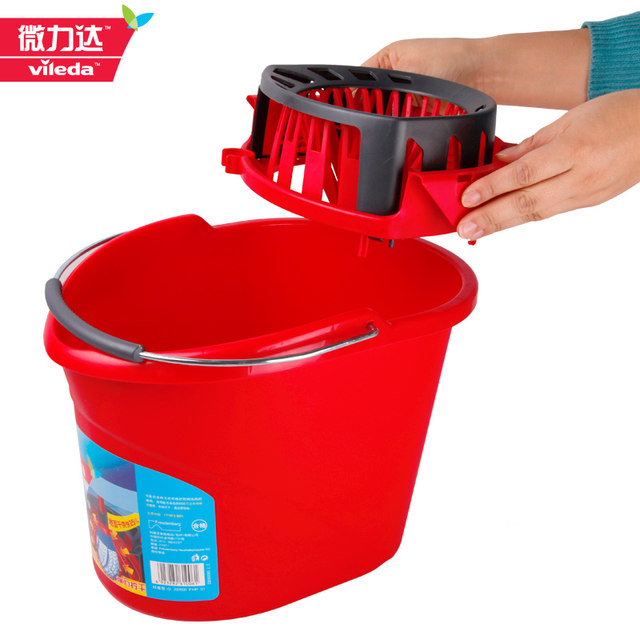 German Vilida mop bucket household hand squeeze water mopping bucket  plastic rotary wring out old-fashioned