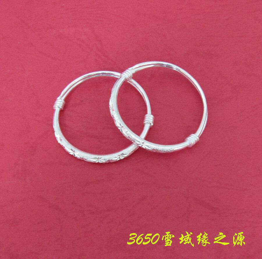 Tibetan Ethnic Wind Tibetan Ornaments 99 Foot Silver Temple Courtyard Safe Amulet Children Gift Adjustable Bracelet Bracelet