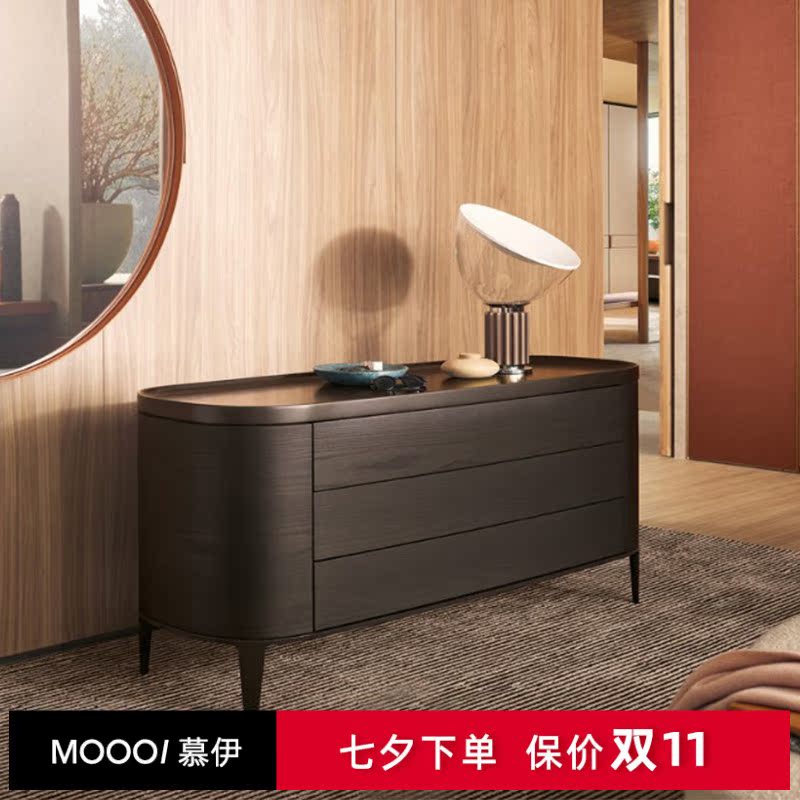 Italian minimal dining cabinet modern minimal sofa cabinet container living room against wall cabinet