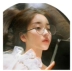 Kính tròn gọng kính đỏ văn học retro phiên bản Hàn Quốc của những người đàn ông và phụ nữ phẳng gương tròn kính mắt cận thị