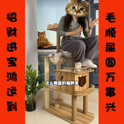 Large Space Capsule Integrated Cat Climbing Frame, Non-Solid Wood Material Cat Climbing Frame, Cat Toy, Multi-Functional Cat Stand