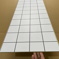 Bamboo fiber integrated wall panel internet celebrity black and white plaid background wall square price