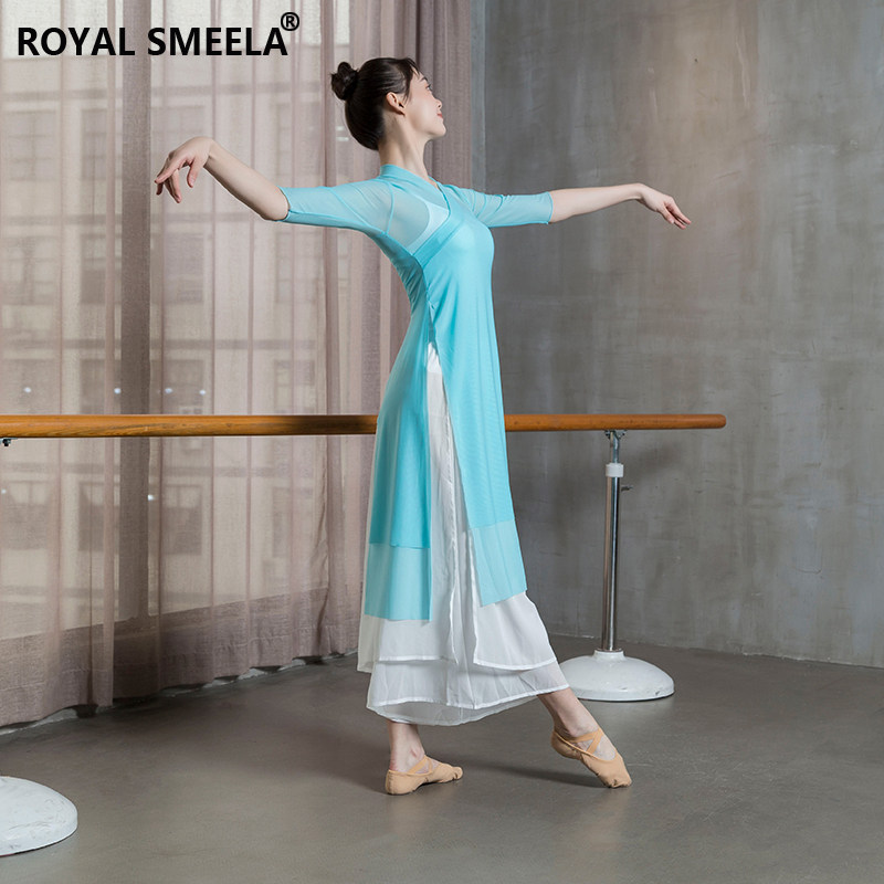 Classical Dance Dress Fluttering Ring Dress Dance Dress Costume Costume Broader Legs Chinese Fashion Modern Dance