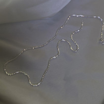 Italian snowflake fine flash starry necklace 925 silver niche light luxury nude chain does not fade without pendant collarbone chain