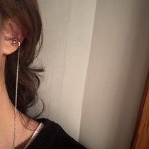 Lou Haha] No pierced earrings womens new long tassel high-end ear bone clip niche design ins earrings