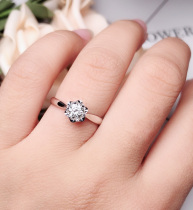 White 18K Gold Courting Wedding Diamond Ring Gia Nude Diamond Jewelry Custom Platinum One Carat Diamond Ring Girl 