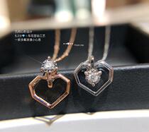 18K Gold Courting Wedding Diamond Pendant Real Drill Ring Naked Diamond Ring Designation Made Platinum Diamond Necklace Woman