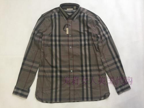 Directly Purchased from the United States, Genuine Burberry Men's Pure Cotton Classic Plaid Long-Sleeved Shirt Directly Purchased from the United States, Genuine Burberry Men's Pure Cotton Classic Plaid Long-Sleeved Shirt