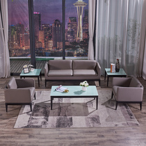 Weihao office sofa Reception three-person office sofa Coffee table combination Modern simple shop sofa