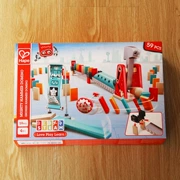 Hape cơ khí domino bùng nổ thiết lập câu đố bé xây dựng khối domino bé trai cô gái phổ đồ chơi bằng gỗ - Khối xây dựng