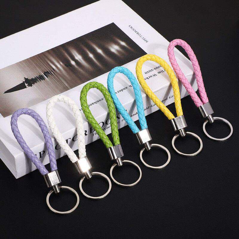 @Creative Handmade Woven Pu Leather Rope Keychain Accessories Leather Key Ring Pendant Car Hanging Ornament Small Gift @Creative Handmade Woven Pu Leather Rope Keychain Accessories Leather Key Ring Pendant Car Hanging Ornament Small Gift
