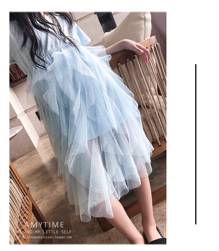 Không giống cha mẹ con mặc mẹ và con gái ngoại ngoại 2019 hè mới lưới đỏ bãi biển đầm cổ tích gạc thủy triều - Trang phục dành cho cha mẹ và con quần gia đình