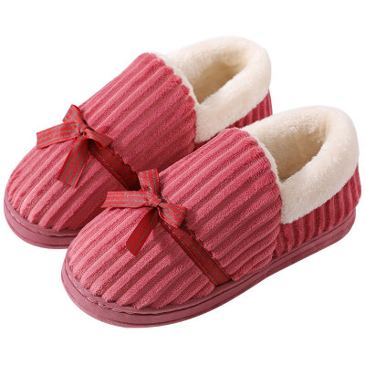 棉拖鞋女包跟冬季厚底