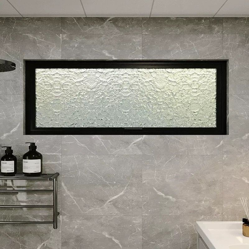 アルミ合金製ダークガード採光窓換気窓四角中心軸回転窓室内小窓覗き防止ガラス窓