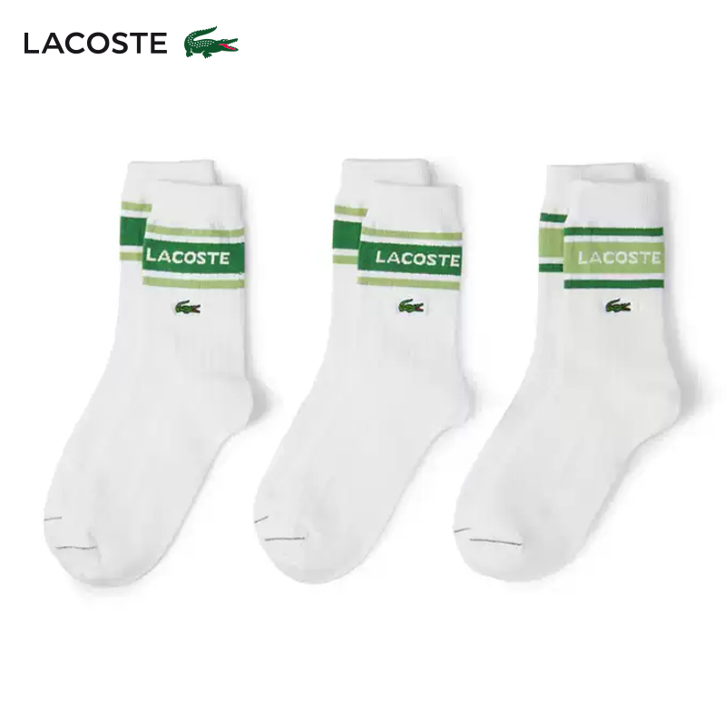 Lacoste French Crocodile Unisex 26 Spring/Summer New Style Three-Pair Pack Comfortable Socks | Ra1922