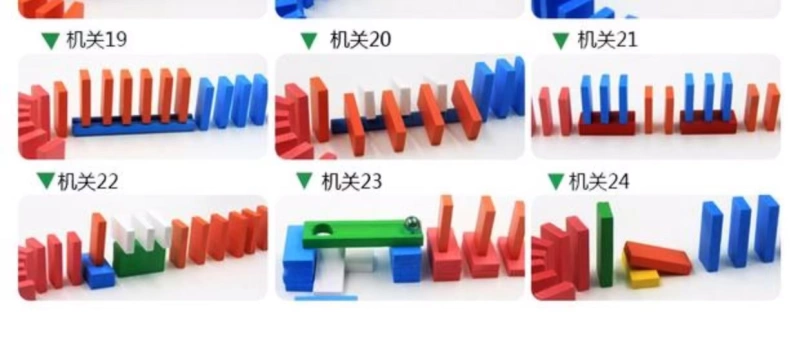 Domino 1000 mảnh xây dựng câu đố trí tuệ của trẻ em khối nội tạng bằng gỗ đồ chơi tương tác cha mẹ và con