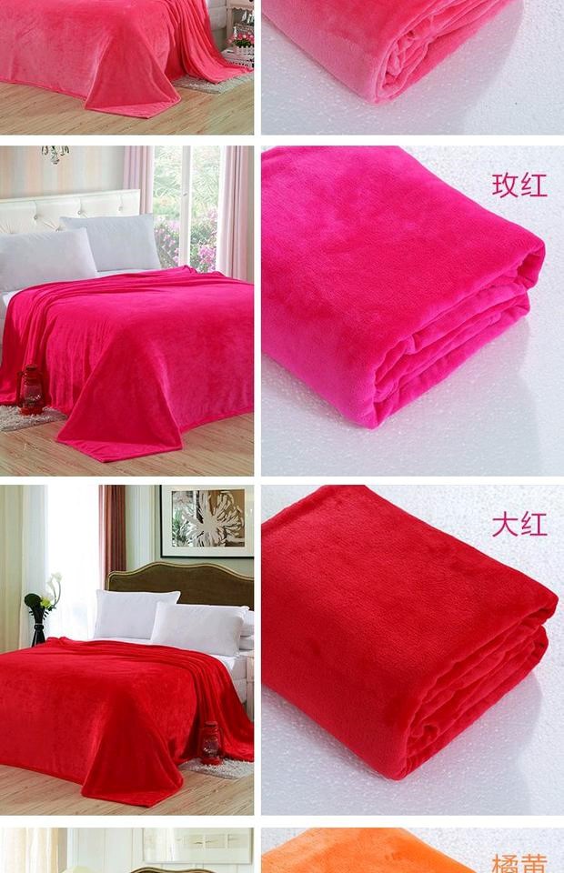 Fale nhung chăn tấm flannel giản dị chăn điều hòa chăn chăn là màu tinh khiết nhung nhung chăn chăn lông cừu nekio