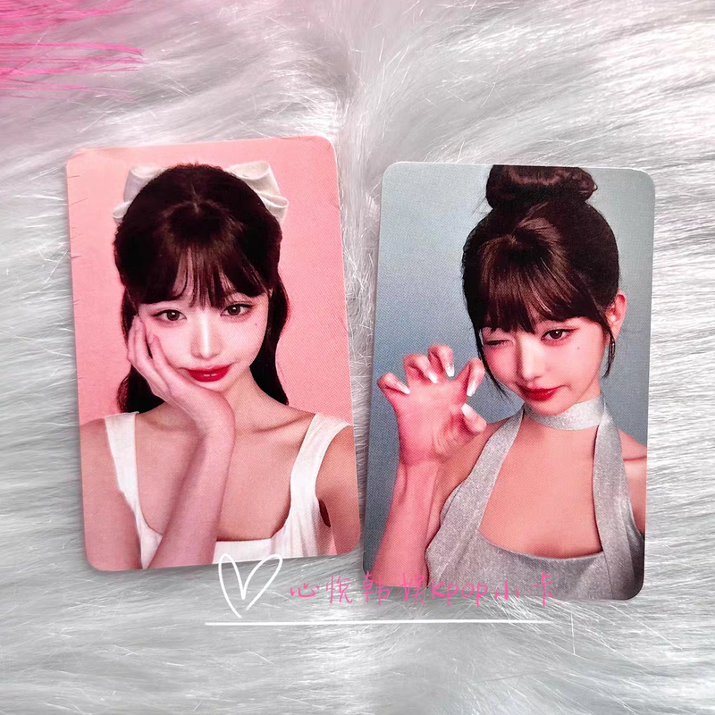 Ive Park Jang Wonyoung Photocard Dashing Diva Nail Art Endorsement Card Round Peripheral Photocard In-Stock Genuine Product
