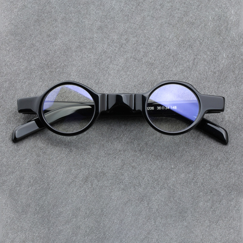 Irregular small round frame personality round frame small frame glasses frame celluloid round black frame female hipster 10206