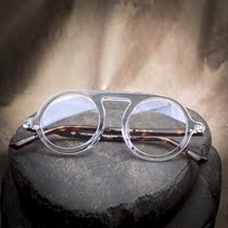 Japanese retro glasses frame handmade glasses frame mens frame glasses with myopia frame female college style black frame 10106