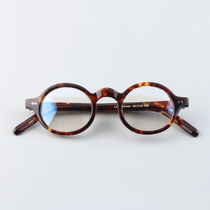 Retro glasses round glasses frame male hand - made plate glasses frame with myopic frame male black frame 10108