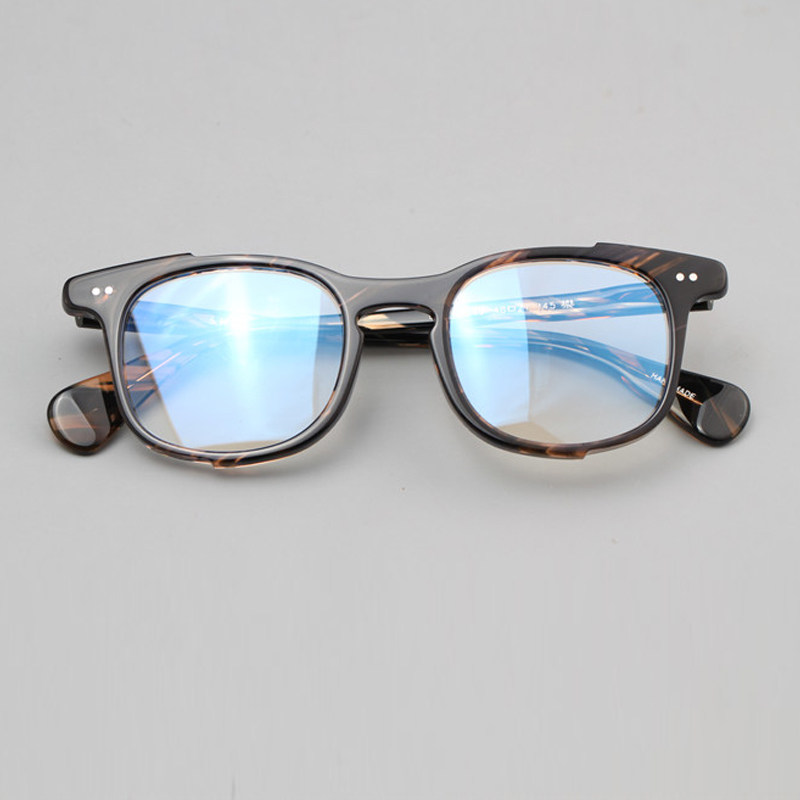 Irregular box glasses handmade eye frames Men's black frame Near-lens Large Face Plate Spectacle Frame 1049 