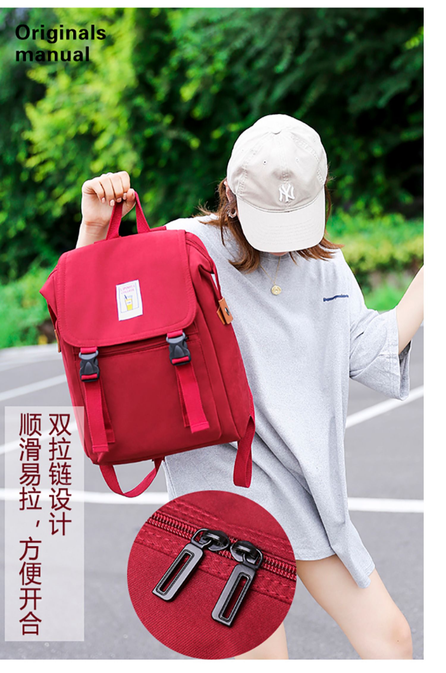 Ins Hàn Quốc ba lô giản dị nữ thời trang đại học Sen Sở học sinh trung học túi 14 inch ba lô máy tính - Ba lô balo nữ đẹp đi học