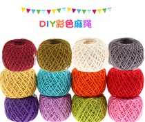 DIY handmade color hemp rope decoration woven hemp rope color tag rope Photo wall handmade