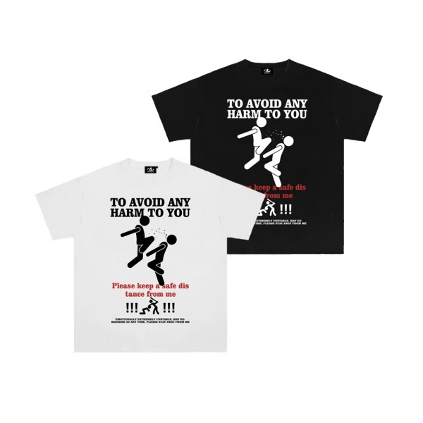 Don'T Get Too Close to Me. Atop Top Student Fun Original Spoof Slogan T-Shirt Heavyweight 300g Couple Short-Sleeved Top Don'T Get Too Close to Me. Atop Top Student Fun Original Spoof Slogan T-Shirt Heavyweight 300g Couple Short-Sleeved Top
