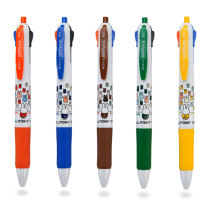 Morning light four-color ballpoint pen press-type multi-color pen multi-function 0 5 five-color cute girl color red and black blue 0 7 ball pen 4-colour pen three-color pen students use colorful Chinese oil pen