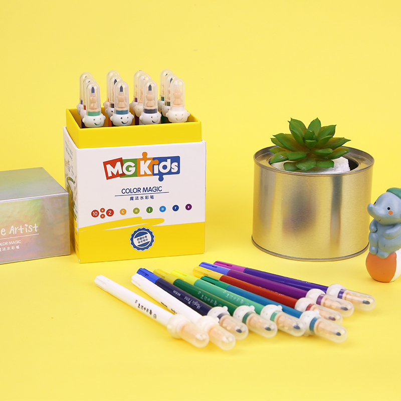 Morning light stationery KIDS student magic watercolor pen children painting graffiti 12 colorful pens ZCP24009