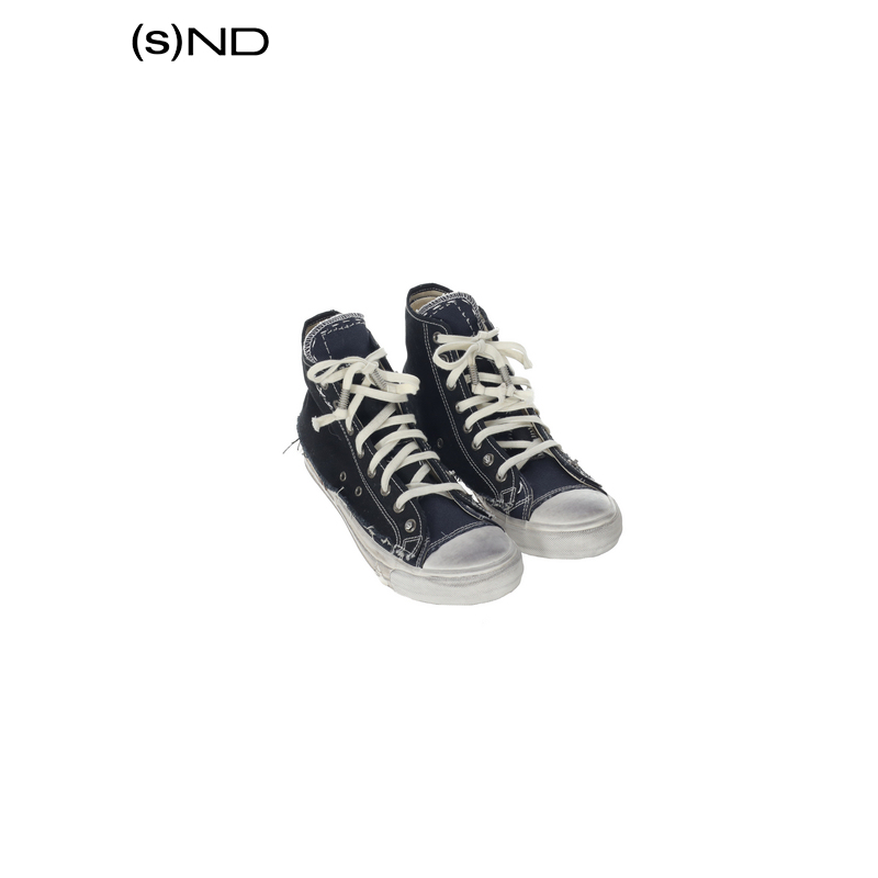 【Maison Margiela Designer Brand】Snd Aw25 Distressed Destroyed Sneakers for Men