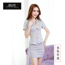  Hotel front desk professional suit female sense of thin foot bathing suit Foot massage shop foot bath massage sauna technician suit summer