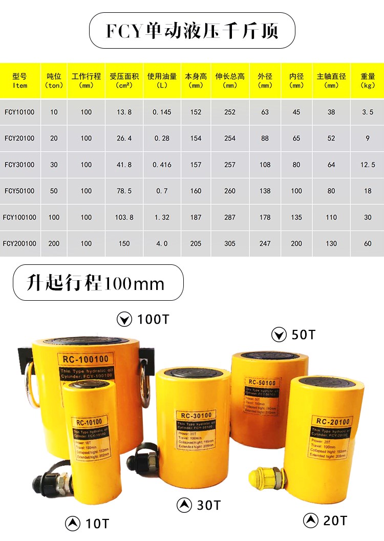 Tự động thủy lực xi lanh bằng tay siêu mỏng tách tách thủ công Jack nâng công cụ ròng rọc nâng hạ	