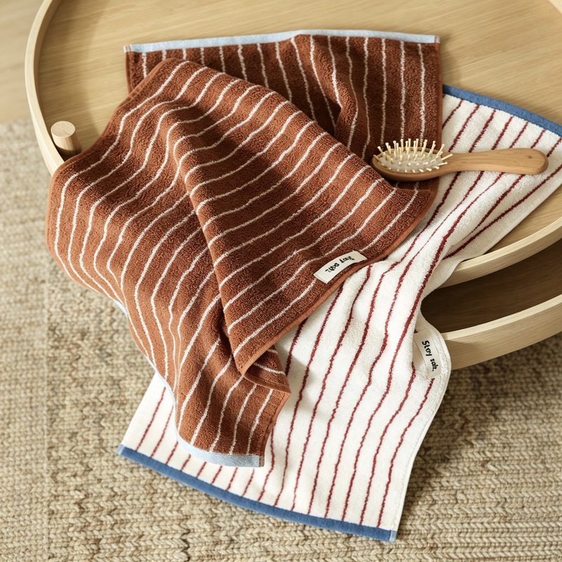 Export Order | 2026 New Striped Pure Cotton Towel for Home Use, 100% Cotton, Absorbent, Lint-Free, for Children and Adults, Face Towel