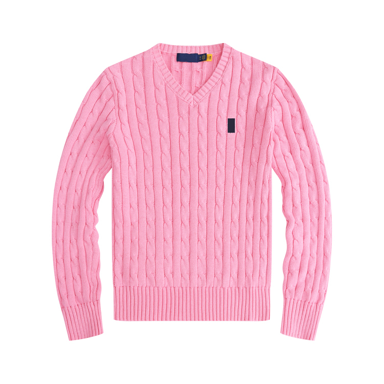 Autumn and Winter Pure Cotton Women's Sweater V-Neck Knitwear Paul Twist Pattern Retro Pullover Long-Sleeve Polo Base Shirt Autumn and Winter Pure Cotton Women's Sweater V-Neck Knitwear Paul Twist Pattern Retro Pullover Long-Sleeve Polo Base Shirt